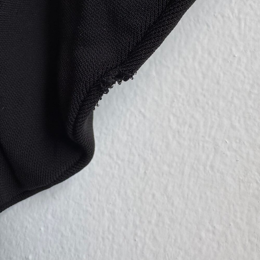 Black Asymmetric Mesh & Lace Evening Gown - Picture 16 of 16
